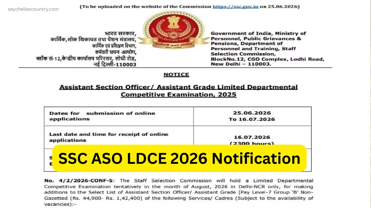 SSC ASO LDCE 2026