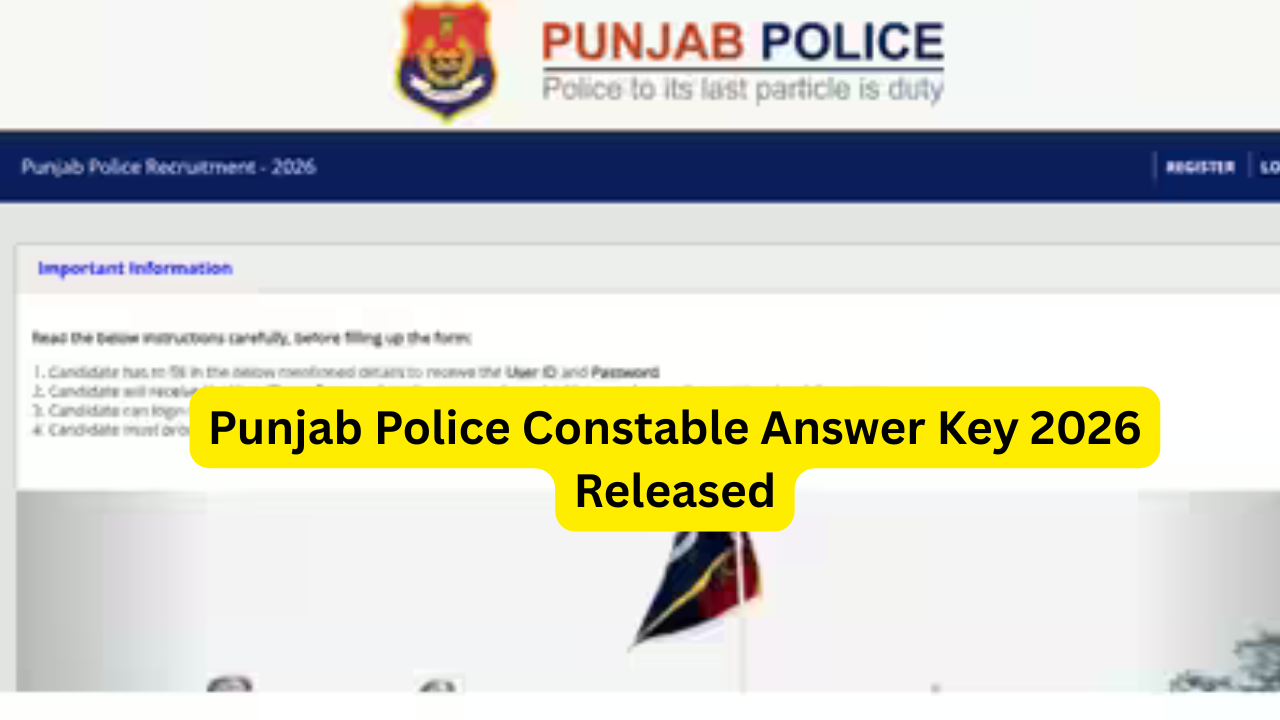Punjab Police Constable Answer Key 2026 Released